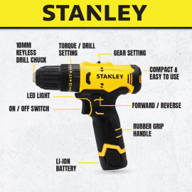 12V Cordless Drill Driver SCD10D2K-B1
