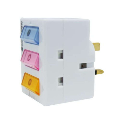 3 Way Adaptor Plug W/Switch DF-38