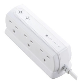 13A 6 Socket Surged Matt White SRGD62MW
