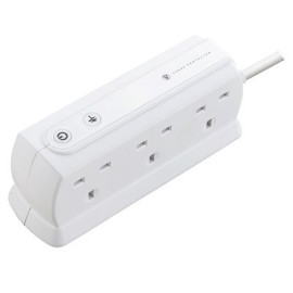 13A 6 Socket Surged Matt White SRGD62MW