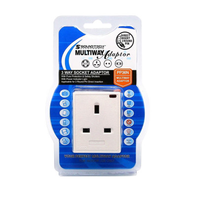 3 Way Multi Plug w/Neon PP-36N 2pcs Pack