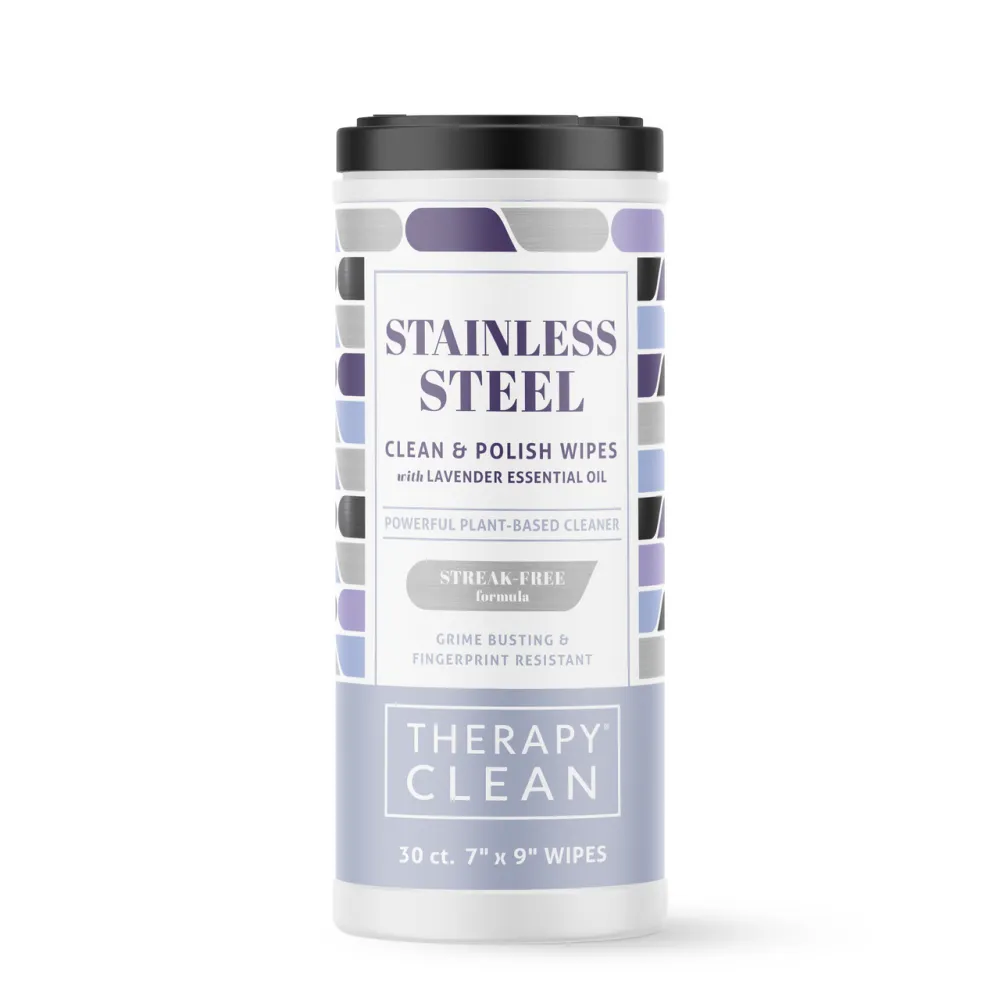 Therapy Clean Stainless Steel Clean & Polish Wipes (30 ct)