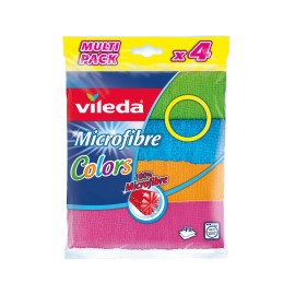 Vileda Microfibre Colour Cloth Multi-Pack (4-pieces)